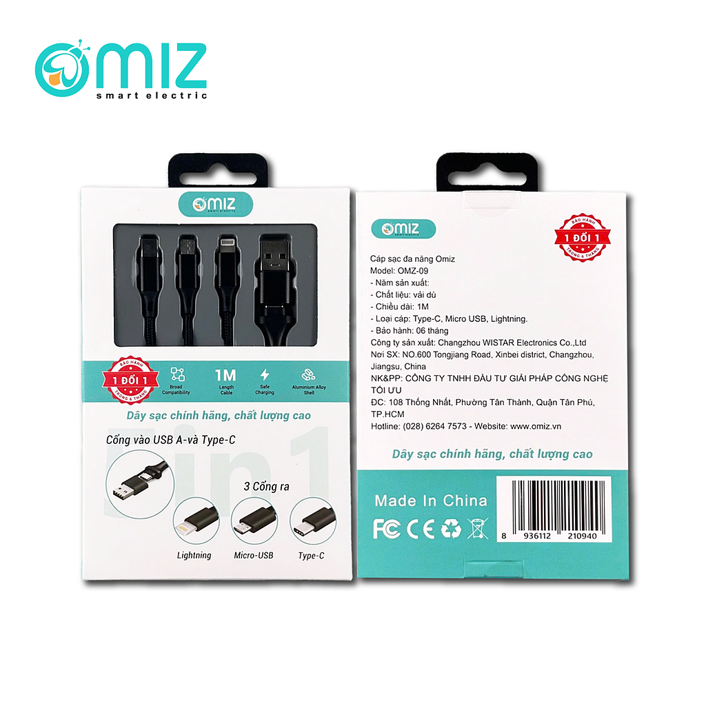 Cáp sạc đa năng Omiz OMZ-09 (OLD)